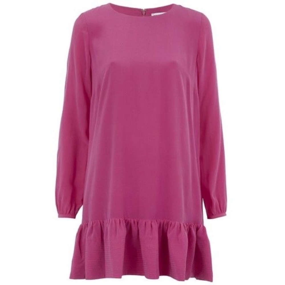 Essentiel Antwerp hot pink silk ruffle dress size 36